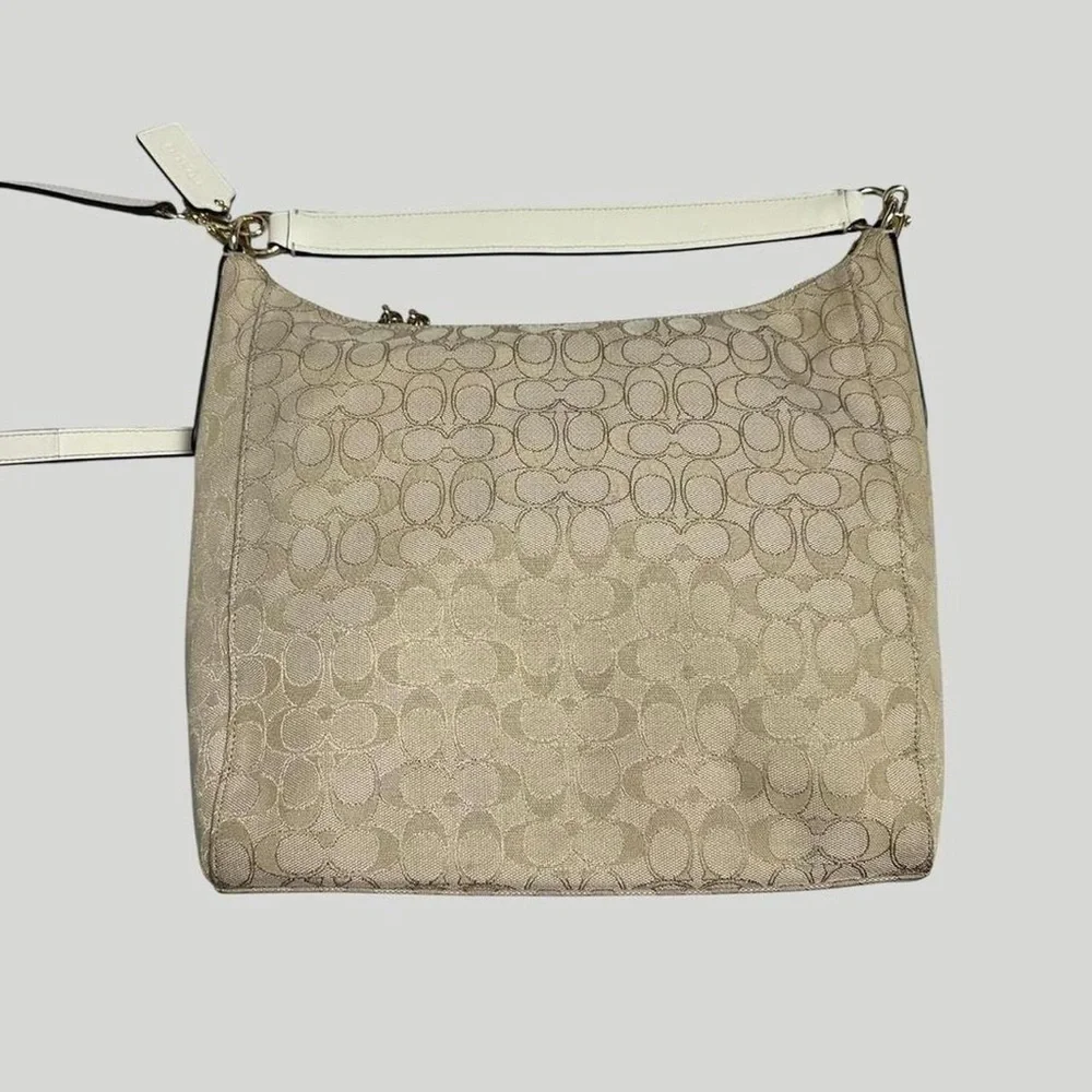 Coach Slouchy Hobo Signature Celeste Monogram Shoulder Convertible Crossbody Bag